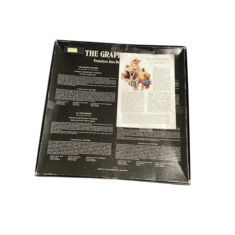 Vintage 1972 Waddingtons Goya The Grape Harvest Puzzle Complete No. 508